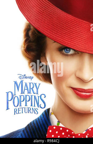 Original Film Titel: MARY POPPINS ZURÜCK. Englischer Titel: MARY POPPINS ZURÜCK. Jahr: 2018. Regie: Rob Marshall. Stars: Emily Blunt. Credit: LUCAMAR PRODUKTIONEN/MARC PLATT PRODUKTIONEN/WALT DISNEY/Album Stockfoto