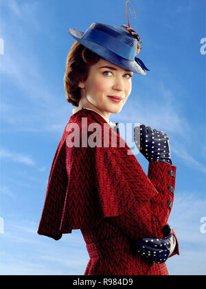 Original Film Titel: MARY POPPINS ZURÜCK. Englischer Titel: MARY POPPINS ZURÜCK. Jahr: 2018. Regie: Rob Marshall. Stars: Emily Blunt. Credit: LUCAMAR PRODUKTIONEN/MARC PLATT PRODUKTIONEN/WALT DISNEY/Album Stockfoto
