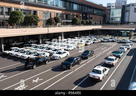 Sendai Station Eingang West, Sendai Stadt, Präfektur Miyagi, Japan Stockfoto