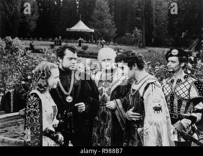 ESCENA DE LA PELICULA' EL PRINCIPE DE LOS ZORROS" - 1949 - Orson Welles, WANDA HENDRIX - 20. Jahrhundert. Autor: KING, Henry. Stockfoto