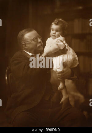 Theodore Roosevelt, Kind, Enkelkind, 8. Juli 1918 Stockfoto