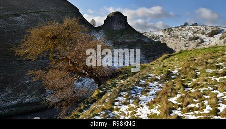 A Winter's Day bei Peter Stein, Cressbrook Dale, England Stockfoto