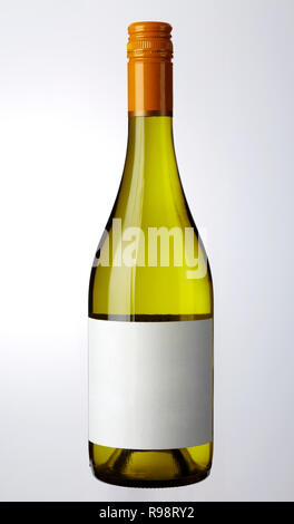 Rotwein Flasche leer Stockfoto