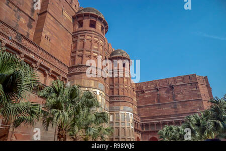 Agra Fort, ist ein Monument, ein UNESCO-Weltkulturerbe in Agra, Uttar Pradesh, Indien Stockfoto