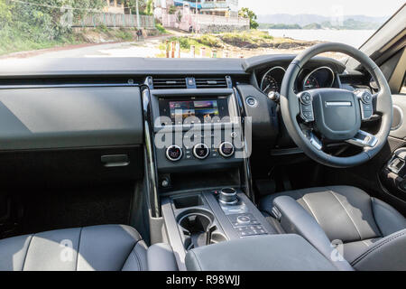 Hongkong, China Aug 1, 2018: Landrover Discovery 2018 Innenraum 1. August 2018 in Hongkong. Stockfoto