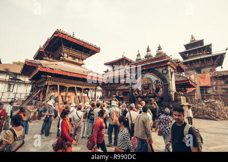 Kathmandu Durbar Square, einem der drei Durbar (königlicher Palast) Plätze im Kathmandu Tal. Im April 2015 Nepal Erdbeben beschädigt. Stockfoto