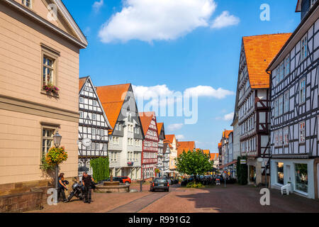 Markt und Kirche, Bad Wildungen, Deutschland Stockfoto