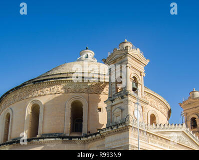 MOSTA, MALTA ,15 DEZEMBER 2018 - Mosta Dom (Kirche St. Maria) Die Pfarrkirche von Annahme Stockfoto