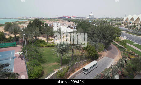 Die Ferrari World Abu Dhabi Yas Marina Circuit auf Yas Island in Abu Dhabi Stockfoto