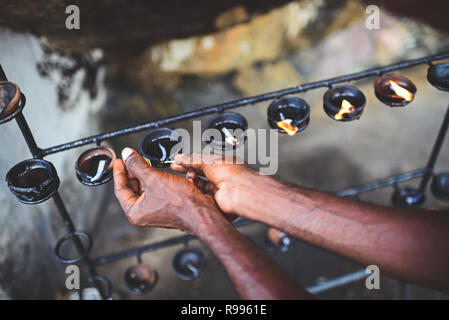 Yatagala Raja Maha Viharaya buddhistischen Tempel, Unawatuna, Sri Lanka Stockfoto