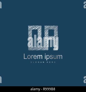 Initial OA Logo Vorlage Vektor Design. Silber schreiben Logo Stock Vektor