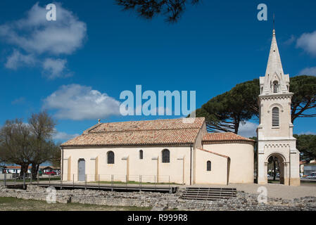 Andernos (Bucht von Arcachon, Frankreich), die Alte Kirche Saint Eloi Stockfoto