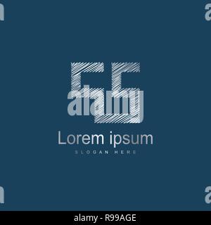 Initial PS Logo Vorlage Vektor Design. Silber schreiben Logo Stock Vektor