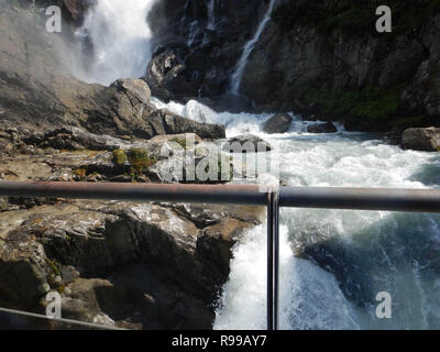 Wasserfall von rutor - La Joux. Aostatal - Italien Stockfoto