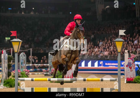 Sir Anthony McCoy konkurriert im Markle Champions Challenge zugunsten des verletzten Jockeys Fonds während der Tag fünf der London International Horse Show in London Olympia. Stockfoto