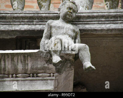 Details der außerhalb des Diamond Palace, Ferrara, Emilia Romagna - Italien Stockfoto