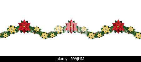 Weihnachten horizontale nahtlose Hintergrund Stock Vektor