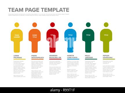 People Team Infografik Vorlage für Unternehmen Übersicht oder Hierarchie schema Stock Vektor