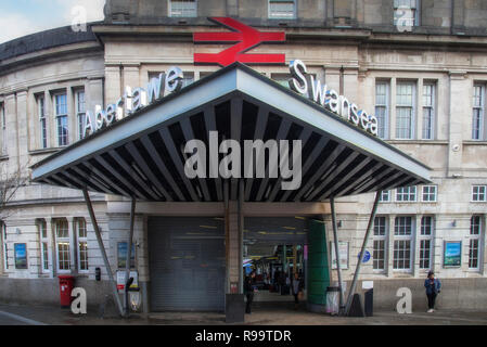 Swansea Bahnhof Stockfoto