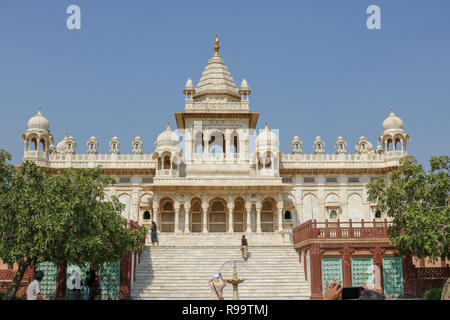 Die Jaswant Thada ist ein kenotaph in Jodhpur befindet. Es wurde von Maharaja Sardar Singh von Jodhpur, in 1899 in Erinnerung an seinen Vater gebaut. Stockfoto