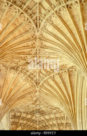 Ansichten und Details von Peterborough Kathedrale - eine gotische Englisch Stein mittelalterlichen Gebäude in Cambridgeshire Stockfoto