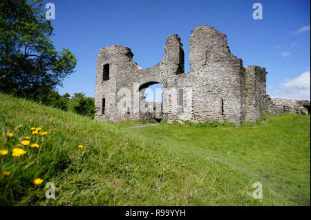 Newcastle Emlyn, die Überreste des normannischen Schlosses Stockfoto