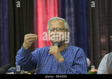 Portrait von Nobelpreisträger Professor Muhammad Yunus, der Friedensnobelpreisträger 2006 gewann. Yunus gegründet die Grameen Bank, die Bank o bekannt Stockfoto