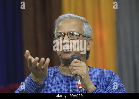 Portrait von Nobelpreisträger Professor Muhammad Yunus, der Friedensnobelpreisträger 2006 gewann. Yunus gegründet die Grameen Bank, die Bank o bekannt Stockfoto