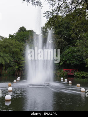 Brunnen in Pukekura Park, New Plymouth, Taranaki, Neuseeland Stockfoto