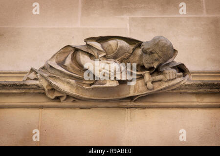 LONDON, ENGLAND - 15. Juli 2018. Architektonische Detail vom Obersten Gerichtshof Parliament Square, Westminster, London, England, 15. Juli 2018. Stockfoto