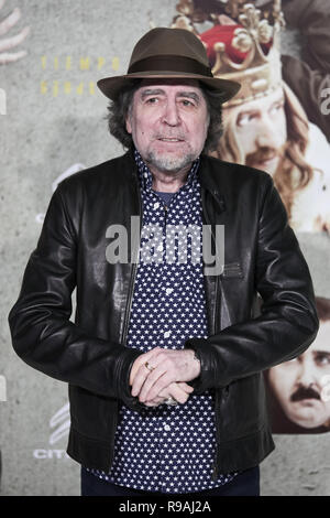 Madrid, Spanien. 20 Dez, 2018. Joaquin Sabina betreut Tiempo Despues Filmpremiere im Capitol Kino in Madrid. Credit: LEGAN S. Mace/SOPA Images/ZUMA Draht/Alamy leben Nachrichten Stockfoto