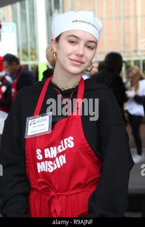 Los Angeles, Kalifornien, USA. 21 Dez, 2018. Delila Hamlin in der Los Angeles Mission Christmas Event am Los Angeles Mission in Los Angeles, Kalifornien am 21. Dezember 2018. Credit: Faye Sadou/Medien Punch/Alamy leben Nachrichten Stockfoto
