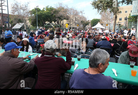 Los Angeles, Ca, USA. 21 Dez, 2018. Atmosphäre, an der Los Angeles Mission Christmas Event am Los Angeles Mission in Los Angeles, Kalifornien am 21. Dezember 2018. Credit: Faye Sadou/Medien Punch/Alamy leben Nachrichten Stockfoto