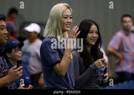 Honolulu, Hawaii. Dezember 21, 2018 - LPGA Golfspieler Michelle Wie in der Teilnahme an der Hawaii geöffnet an der Neal S. Blaisdell Center in Honolulu, HI. (Foto von Andrew Lee/CSM) Credit: Cal Sport Media/Alamy leben Nachrichten Stockfoto