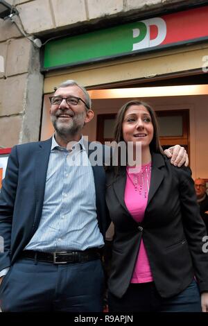 Roberto Giachetti e Anna Ascani Stockfoto