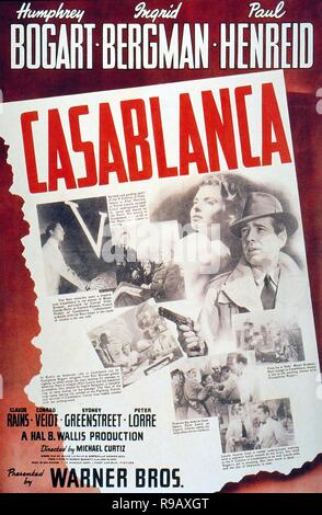 Original Film Titel: Casablanca. Englischer Titel: Casablanca. Jahr: 1942. Regie: Michael Curtiz. Quelle: WARNER BROTHERS/Album Stockfoto