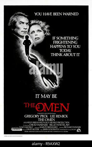 Original Film Titel: DAS OMEN. Englischer Titel: The omen. Jahr: 1976. Regisseur: richard donner. Stars: Gregory Peck. Quelle: 20th Century Fox/Album Stockfoto