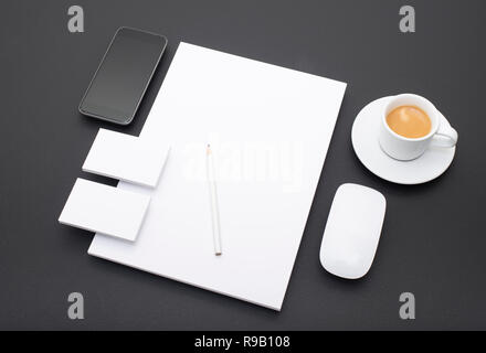 Corporate Identity und mobile web design Template Stockfoto