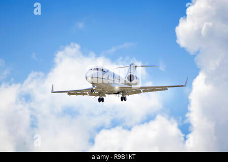 Eine private Jet auf das endgültige Konzept für Palm Beach International Airport. Stockfoto
