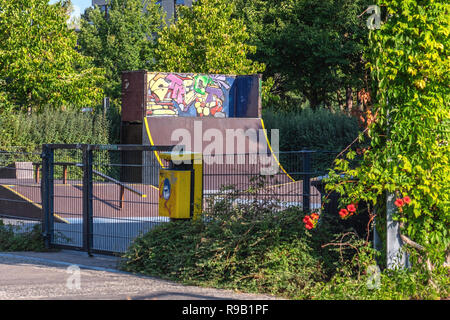 Berlin, Dahlem, Marshallstraße 3. M Street Youth Center bietet Park, Sport- und Fitness Aktivitäten & sozialen Treffpunkt für junge Leute Stockfoto