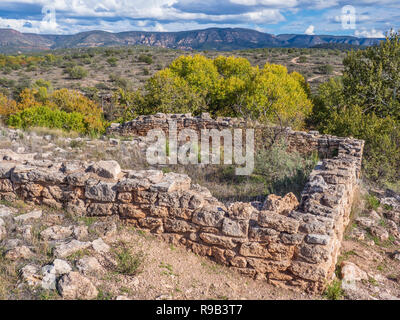 Südliche Sinagua pueblo Ruins, Montezuma Well National Monument, McGuireville, Arizona. Stockfoto