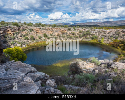 Teich (CENOTE), Montezuma Well National Monument, McGuireville, Arizona. Stockfoto