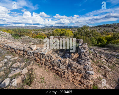 Südliche Sinagua pueblo Ruins, Montezuma Well National Monument, McGuireville, Arizona. Stockfoto