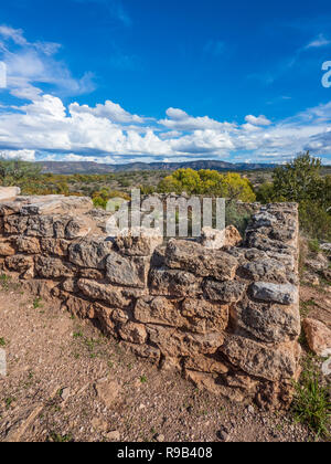 Südliche Sinagua pueblo Ruins, Montezuma Well National Monument, McGuireville, Arizona. Stockfoto