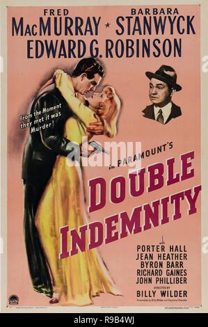 Original Film Titel: Double Indemnity. Englischer Titel: Double Indemnity. Jahr: 1944. Regie: Billy Wilder. Quelle: Paramount Pictures/Album Stockfoto