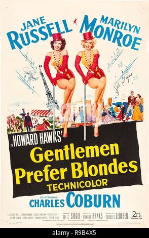 Original Film Titel: Blondinen bevorzugt. Englischer Titel: Blondinen bevorzugt. Jahr: 1953. Regie: Howard Hawks. Quelle: 20th Century Fox/Album Stockfoto