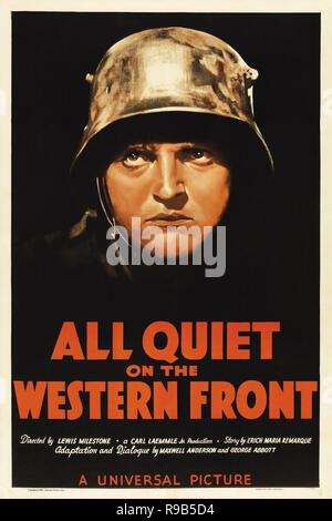 Original Film Titel: alles ruhig an der Westfront. Englischer Titel: alles ruhig an der Westfront. Jahr: 1930. Regie: Lewis Milestone. Quelle: UNIVERSAL PICTURES/Album Stockfoto