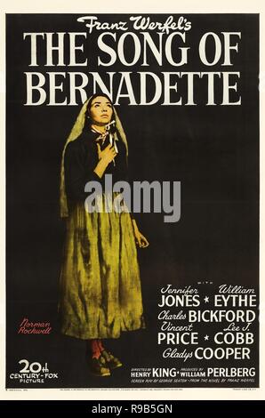 Original Filmtitel: Das Lied von Bernadette. Englischer Titel: "Das Lied von Bernadette. Jahr: 1943. Regie: HENRY KING. Quelle: 20th Century Fox/Album Stockfoto