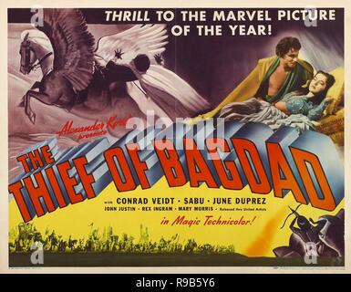 Original Film Titel: DER DIEB VON BAGDAD. Englischer Titel: DER DIEB VON BAGDAD. Jahr: 1940. Regie: Ludwig Berger, WILLIAM CAMERON MENZIES; MICHAEL POWELL; Alexander Korda; Zoltan Korda; Tim Whelan. Credit: KORDA/Album Stockfoto