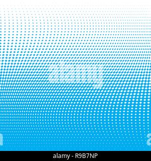 Blaue Punkte auf weißem Hintergrund. Vector Illustration. Zusammenfassung Hintergrund mit Rasterpunkte Wirkung. Stock Vektor